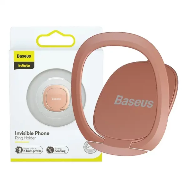 Baseus Invisible Ring holder for smartphones (rose gold) - Image 7