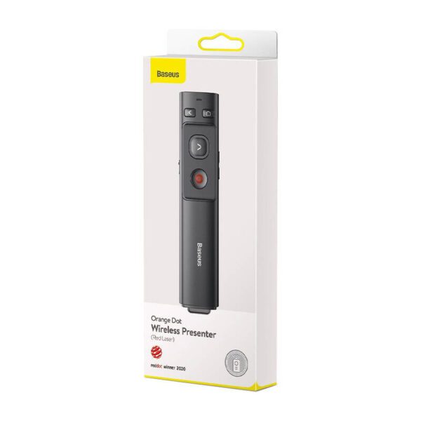Baseus Orange Dot Multifunctionale remote control for presentation, with a laser pointer - gray - Image 6