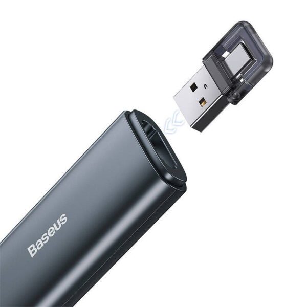 Baseus Orange Dot Multifunctionale remote control for presentation, with a laser pointer - gray - Image 5