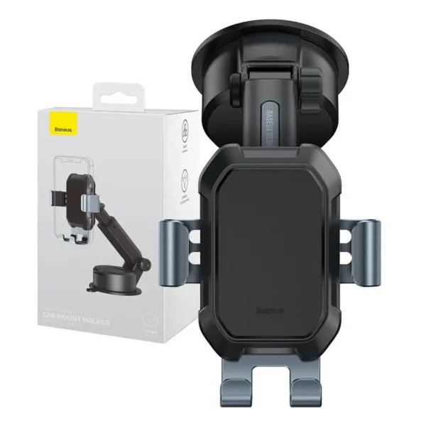Gravity car mount for Baseus Tank phone with suction cup (black) - Image 10