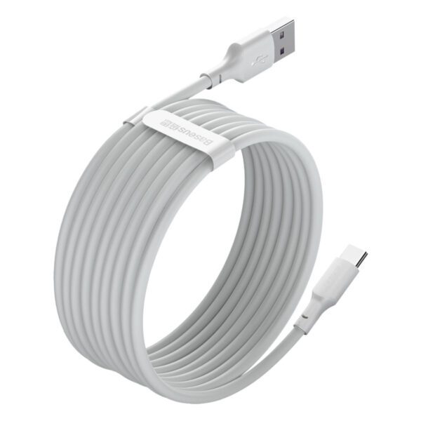 Baseus Simple Wisdom Data Cable Kit USB to Type-C 5A (2PCS/Set）1.5m White - Image 5