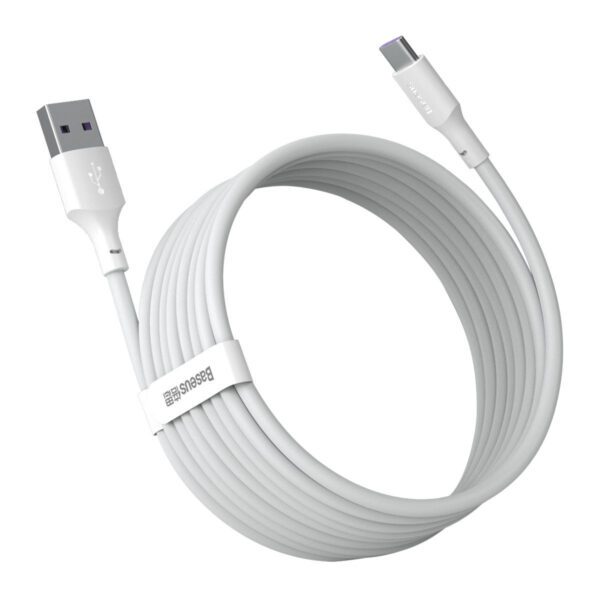 Baseus Simple Wisdom Data Cable Kit USB to Type-C 5A (2PCS/Set）1.5m White - Image 6