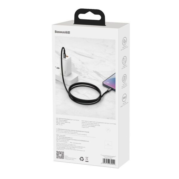 Baseus Tungsten Gold Cable Type-C to iP PD 20W 2m (black) - Image 8
