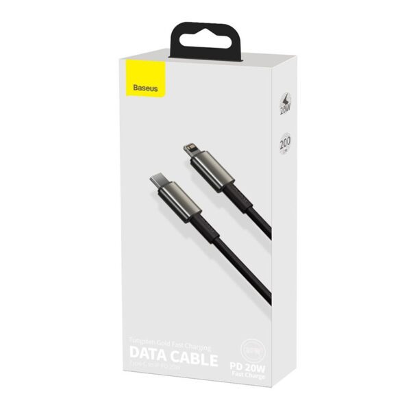Baseus Tungsten Gold Cable Type-C to iP PD 20W 2m (black) - Image 7