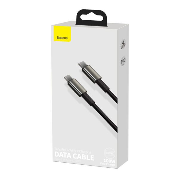 Baseus Tungsten Gold Cable Type-C to Type-C 100W 1m (black) - Image 7