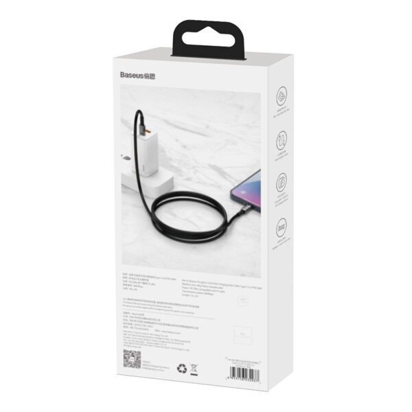 Baseus Tungsten Gold Cable Type-C to Type-C 100W 1m (black) - Image 8