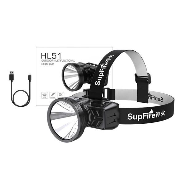 Headlamp Superfire HL51 – 160lm, micro-USB, 4 modes, 300m - Image 2