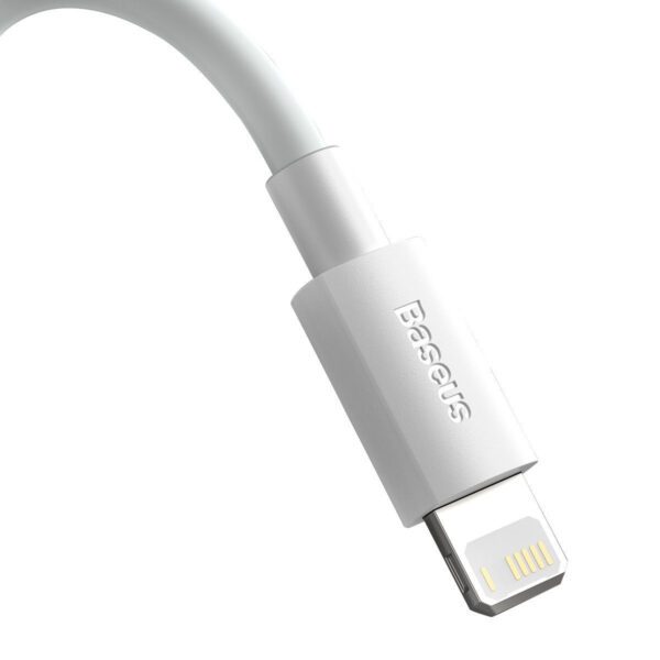 Baseus Simple Wisdom Data Cable Kit USB to Lightning 2.4A (2PCS/Set）1.5m White - Image 2