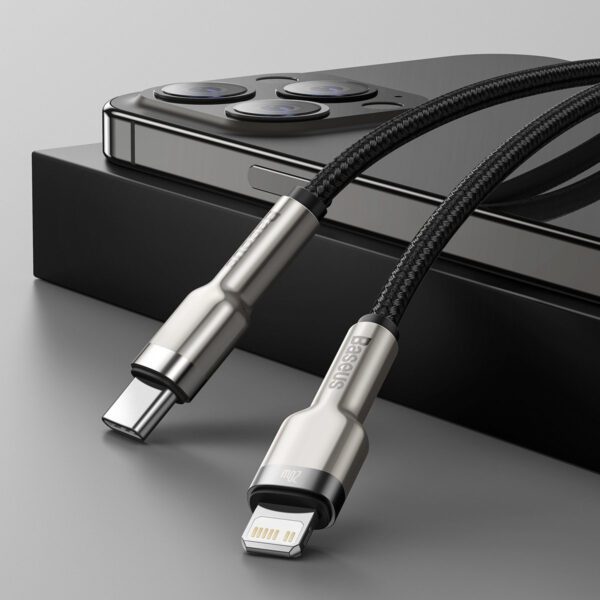 USB-C cable for Lightning Baseus Cafule, PD, 20W, 1m (black) - Image 12