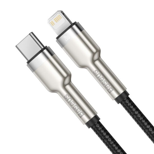 USB-C cable for Lightning Baseus Cafule, PD, 20W, 1m (black) - Image 3