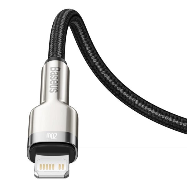 USB-C cable for Lightning Baseus Cafule, PD, 20W, 1m (black) - Image 7