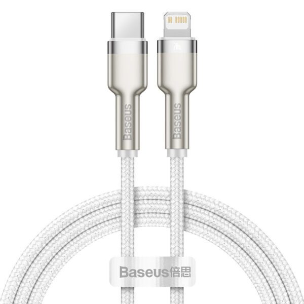 USB-C cable for Lightning Baseus Cafule, PD, 20W, 1m (white) - Image 2