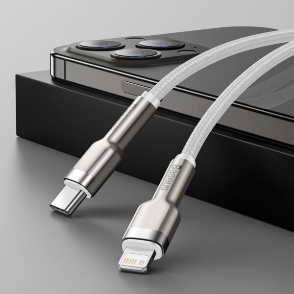 USB-C cable for Lightning Baseus Cafule, PD, 20W, 1m (white) - Image 12