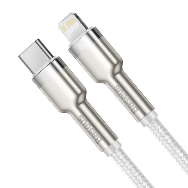 USB-C cable for Lightning Baseus Cafule, PD, 20W, 1m (white) - Image 3