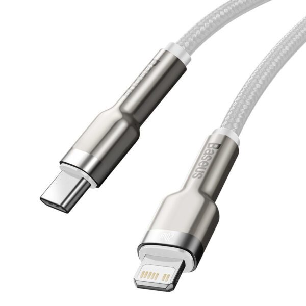 USB-C cable for Lightning Baseus Cafule, PD, 20W, 1m (white) - Image 5
