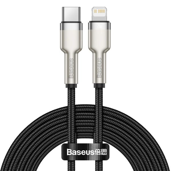 USB-C cable for Lightning Baseus Cafule, PD, 20W, 2m (black) - Image 2