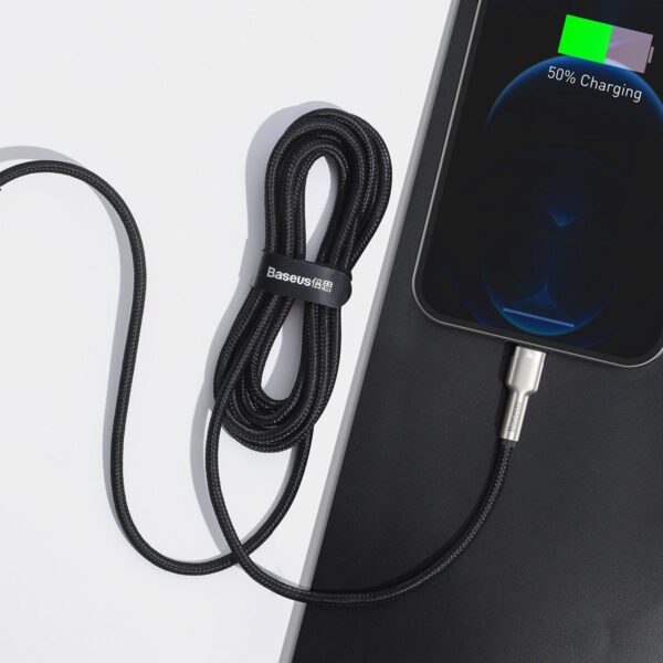 USB-C cable for Lightning Baseus Cafule, PD, 20W, 2m (black) - Image 11