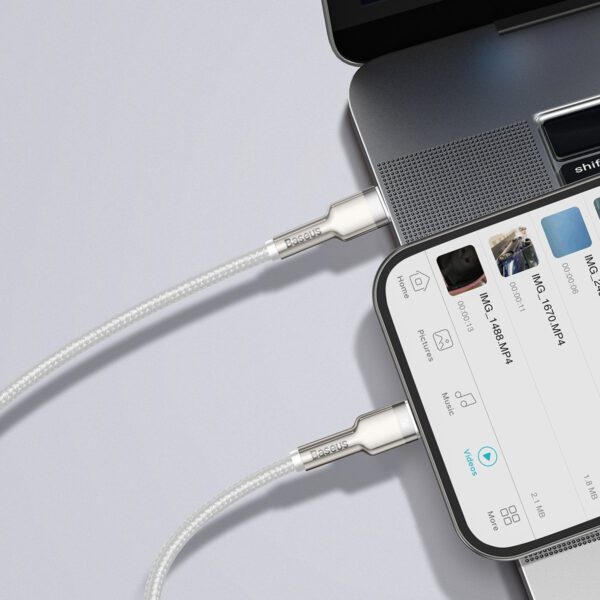 USB-C cable for Lightning Baseus Cafule, PD, 20W, 2m (white) - Image 9