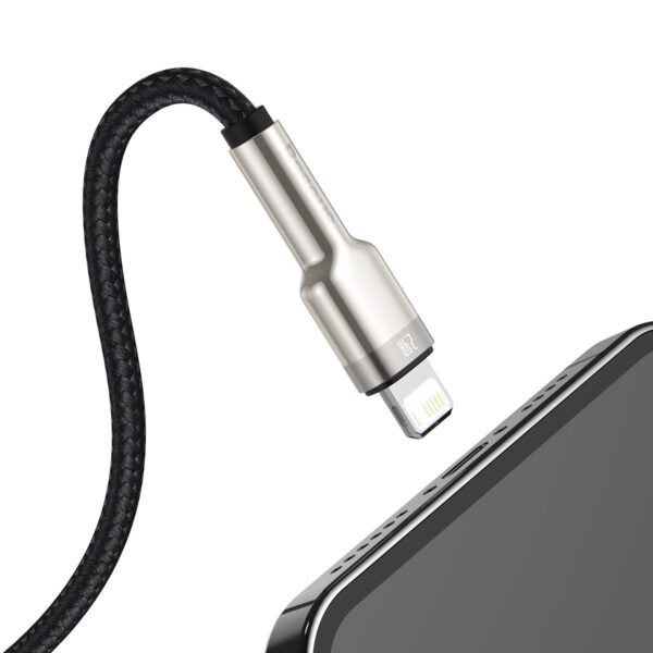 USB cable for Lightning Baseus Cafule, 2.4A, 1m (black) - Image 9