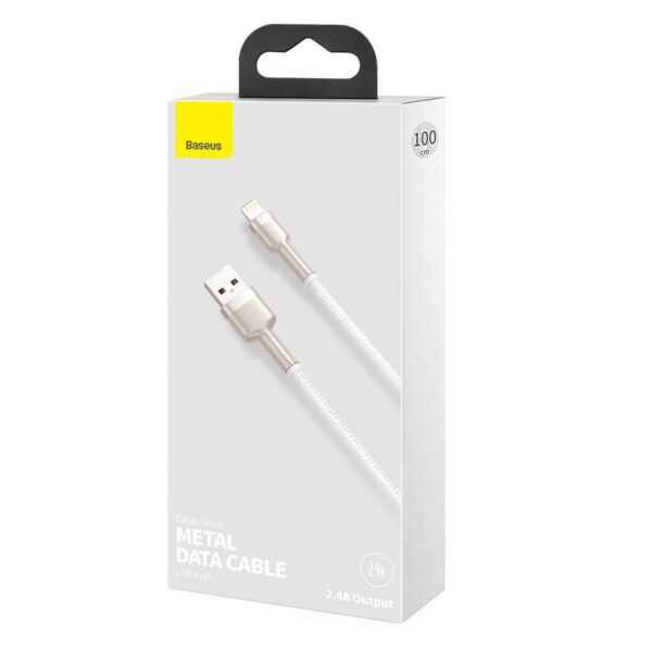 USB cable for Lightning Baseus Cafule, 2.4A, 1m (white) - Image 11