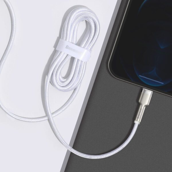 USB cable for Lightning Baseus Cafule, 2.4A, 2m (white) - Image 9