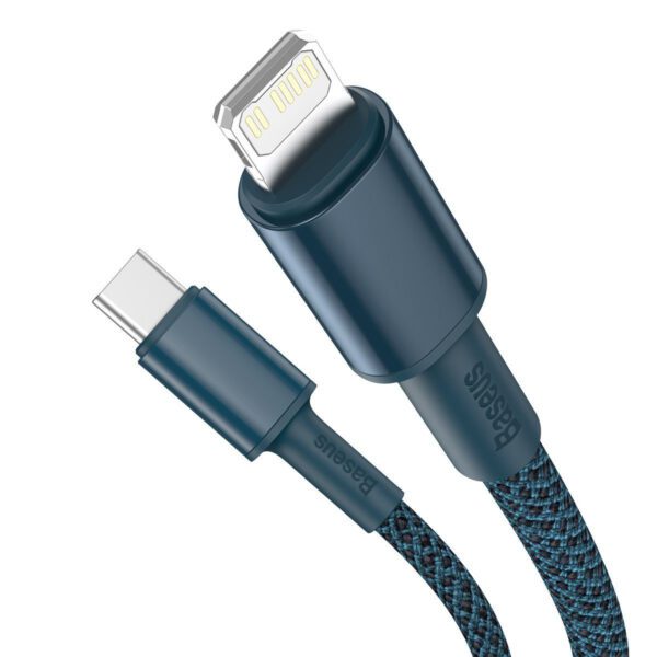 Baseus High Density Braided Cable Type-C to Lightning, PD,  20W, 1m (blue) - Image 2