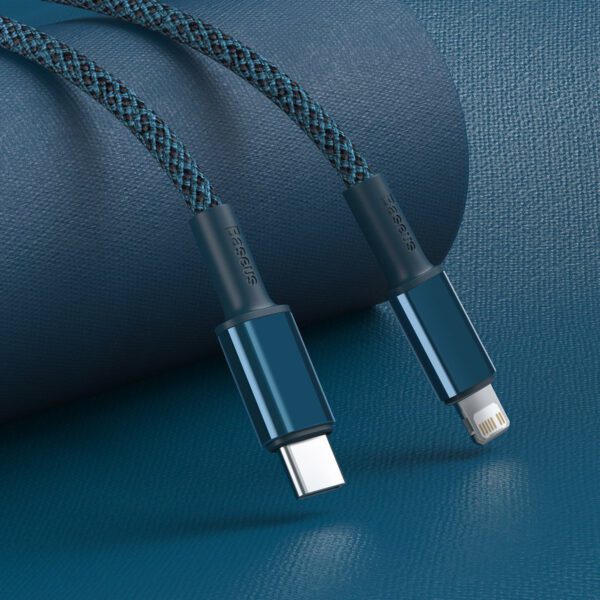Baseus High Density Braided Cable Type-C to Lightning, PD,  20W, 1m (blue) - Image 10