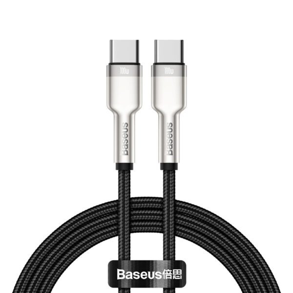 Cable USB-C to USB-C Baseus Cafule, 100W, 1m (black) - Image 2
