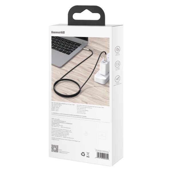 Cable USB-C to USB-C Baseus Cafule, 100W, 1m (black) - Image 9