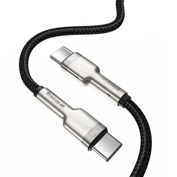 Cable USB-C to USB-C Baseus Cafule, 100W, 2m (black) - Image 3