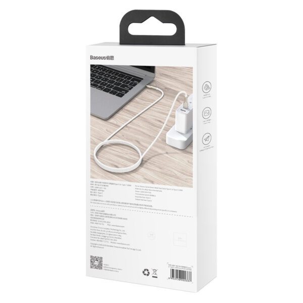 Cable USB-C to USB-C Baseus Cafule, 100W, 2m (black) - Image 9