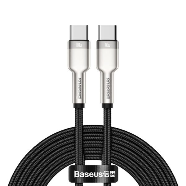Cable USB-C to USB-C Baseus Cafule, 100W, 2m (black) - Image 2