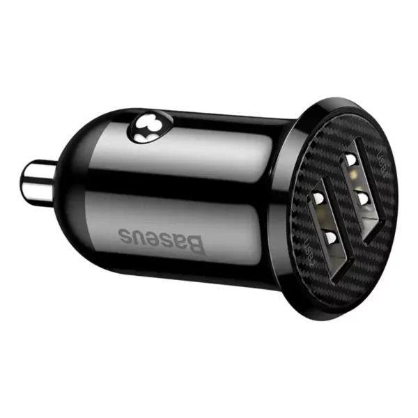 Ładowarka samochodowa Baseus Grain Pro 2x USB 4.8A (czarna) - Image 6