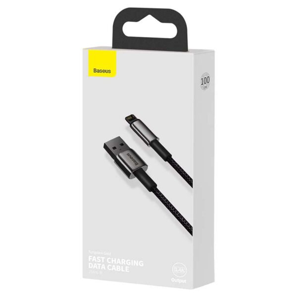 Baseus Tungsten Gold Cable USB to iP 2.4A 1m (black) - Image 7