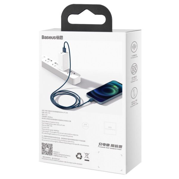 Baseus Superior Series Cable USB to iP 2.4A 1m (blue) - Image 10