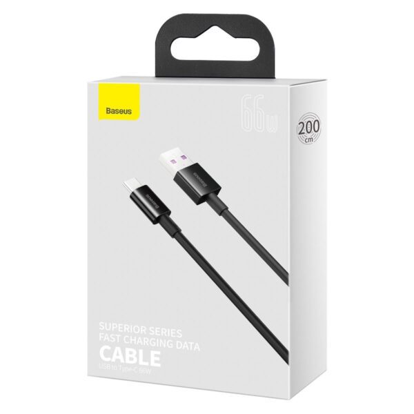 Baseus Superior Series Cable USB to USB-C, 66W, 2m (black) - Image 11