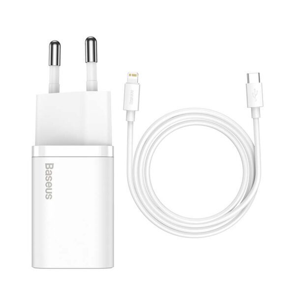 Baseus Super Si Quick Charger 1C 20W with USB-C cable for Lightning 1m (white) - Image 7