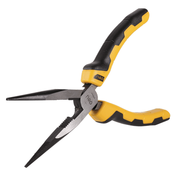Long Nose Pliers 8" Deli Tools EDL2108 (yellow) - Image 2