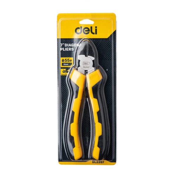 Diagonal Pliers 7" Deli Tools EDL2207 (yellow) - Image 6