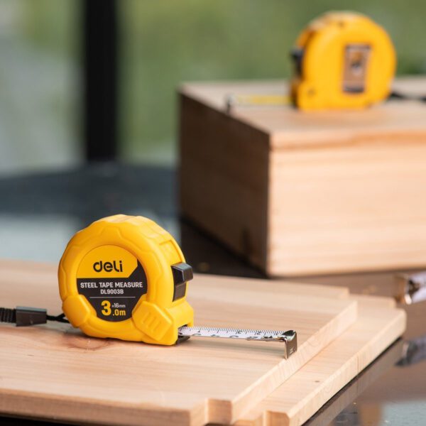 Steel Measuring Tape 3m/16mm Deli Tools EDL9003B (yellow) - Image 9