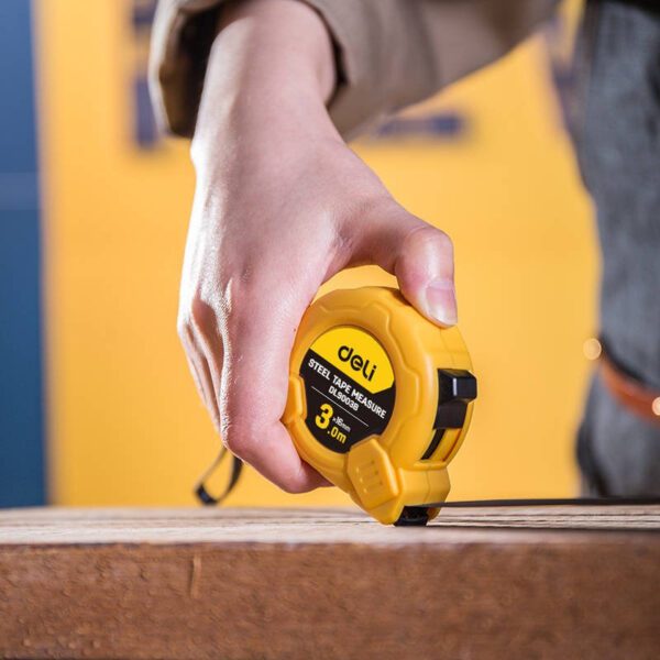Steel Measuring Tape 3m/16mm Deli Tools EDL9003B (yellow) - Image 6