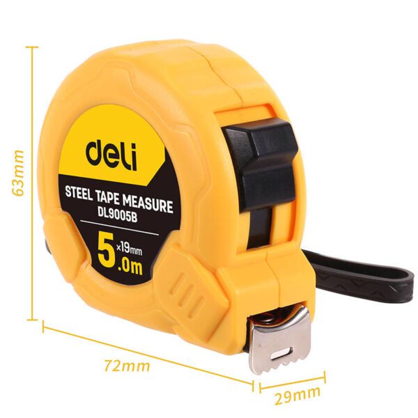 Steel Measuring Tape 5m/19mm Deli Tools EDL9005B (yellow) - Image 11