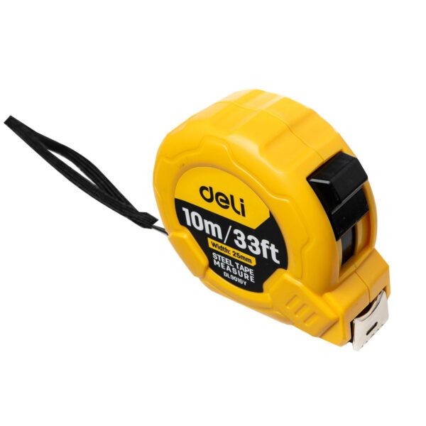 Steel Measuring Tape 10m/25mm Deli Tools EDL9010Y (yellow) - Image 4