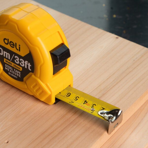 Steel Measuring Tape 10m/25mm Deli Tools EDL9010Y (yellow) - Image 8