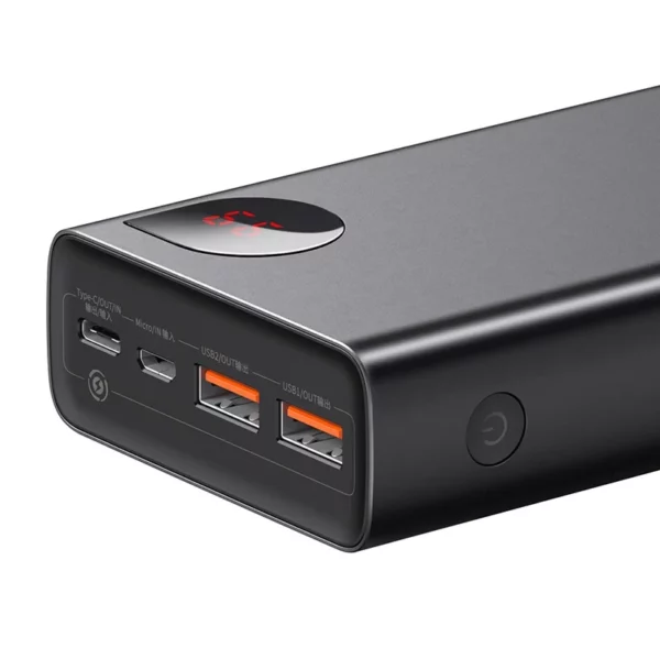 Powerbank Baseus Adaman Metal 20000mAh PD QC 3.0 65W 2xUSB + USB-C + micro USB (Black) - Image 7