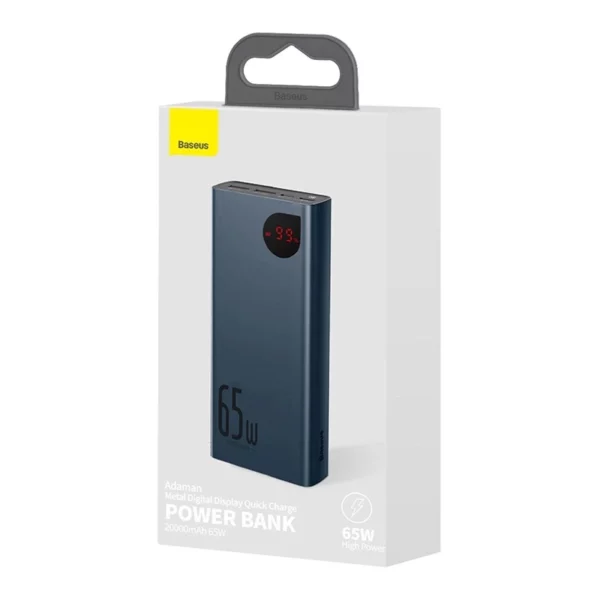 Powerbank Baseus Adaman Metal 20000mAh PD QC 3.0 65W 2xUSB + USB-C + micro USB (Blue) - Image 8