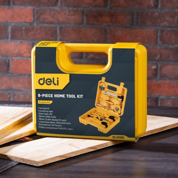 Household Tool Set 8 pcs Deli Tools EDL1008J - Image 8