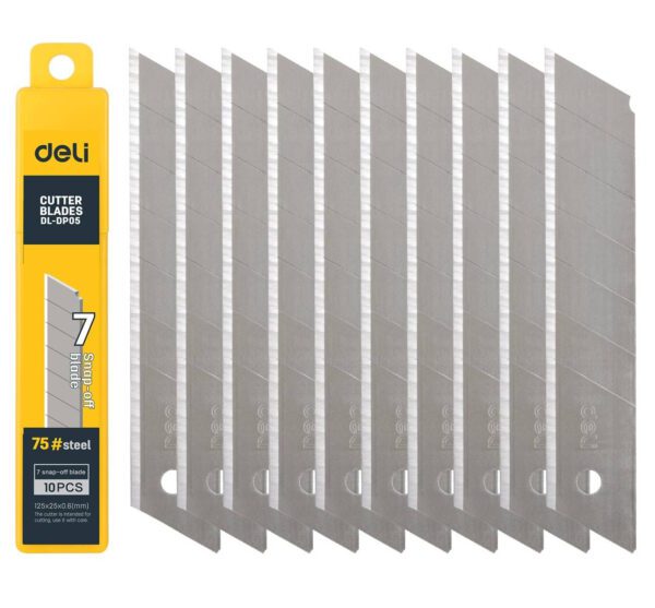 Cutter 25mm 10 pcs blade head Deli Tools EDL-DP05 (silver)