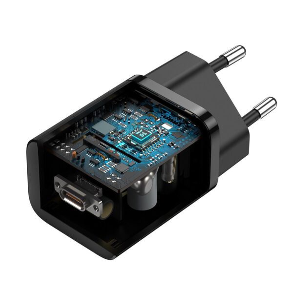 Baseus Super Si Quick Charger 1C 25W with USB-C cable for USB-C 1m (black) - Image 8