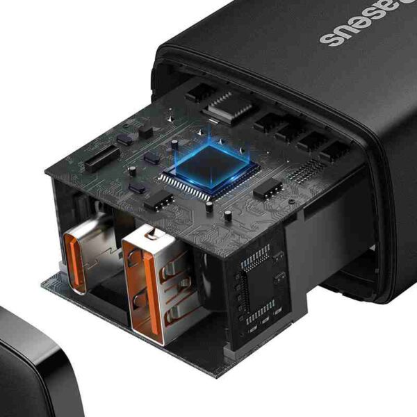 Baseus Compact Quick Charger, USB, USB-C, 20W (black) - Image 13